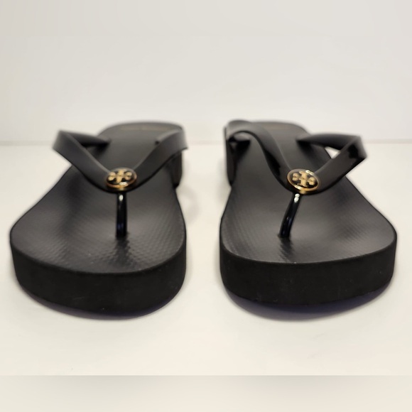 Tory Burch Eva Platform Black Flip Flops - Womens Size 9 - Excl Cond! - Picture 15 of 16